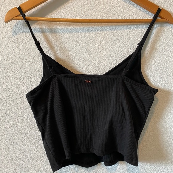 Pink by Victoria’s Secret crop tank, black, women’s Large, adjustable straps - Picture 4 of 4